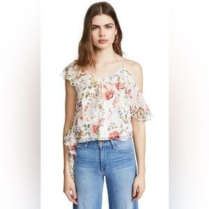 ALICE + OLIVIA - NWT! Pauline Floral Asymmetrical Silk Tank